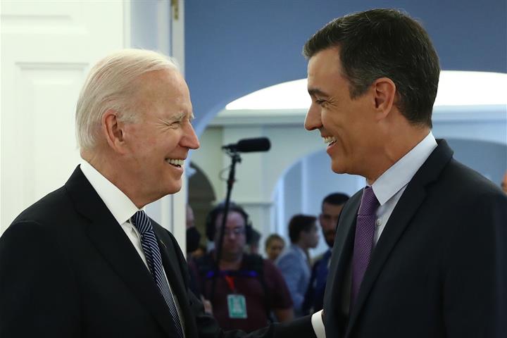 28/06/2022. Pedro Sánchez se reúne con el presidente de Estados Unidos, Joe Biden. El presidente del Gobierno, Pedro Sánchez, y el president...