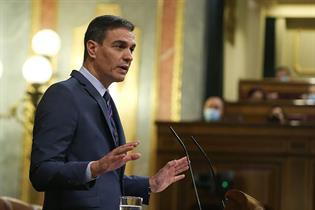 El presidente del Gobierno, durante su comparecencia ante el Pleno del Congreso de los Diputados