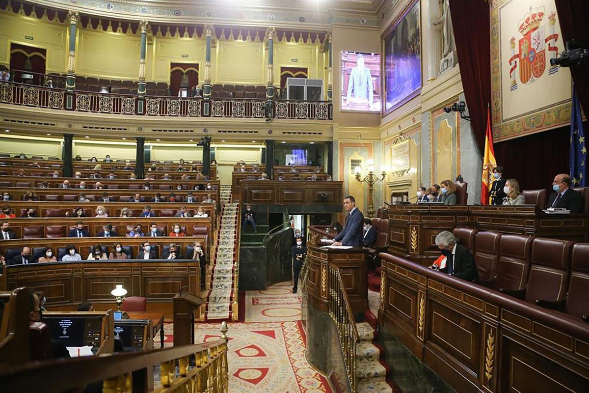 30/03/2022. Comparecencia de Pedro Sánchez en el Congreso. El presidente del Gobierno, Pedro Sánchez, comparece en el Congreso.