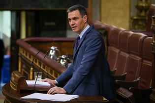 El presidente del Gobierno, durante su comparecencia ante el Pleno del Congreso de los Diputados