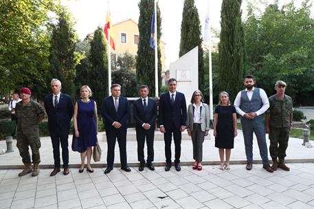 30/07/2022. Pedro S&#225;nchez participa en el homenaje a los ca&#237;dos durante la guerra en Bosnia y Herzegovina. Pedro S&#225;nchez participa en el hom...