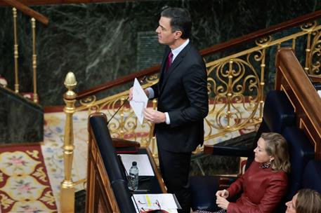 30/11/2022. Pedro S&#225;nchez comparece ante el Pleno del Congreso de los Diputados. El presidente del Gobierno, Pedro S&#225;nchez, durante su inter...