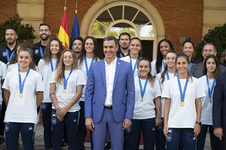 31/08/2022. Pedro Sánchez recibe a la Selección Femenina Española de Fútbol Sub-20