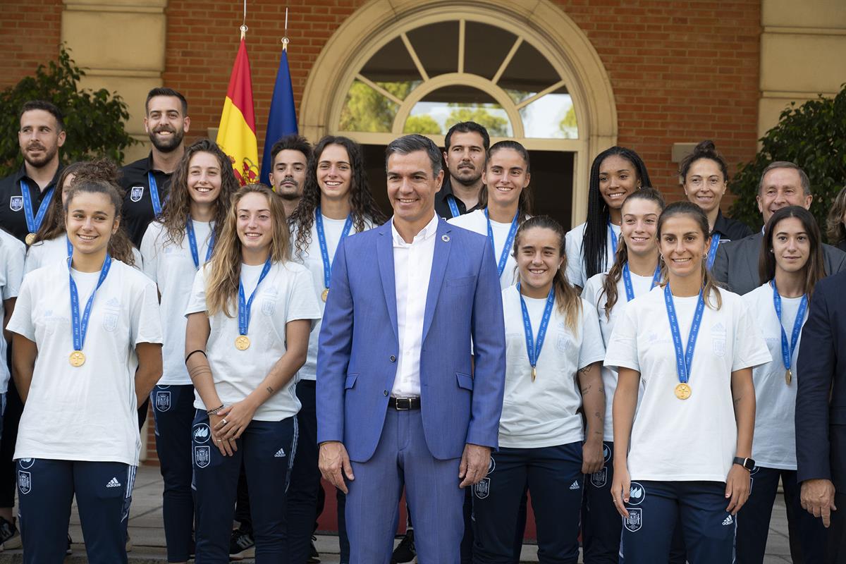 31/08/2022. Pedro Sánchez recibe a la Selección Femenina Española de Fútbol Sub-20