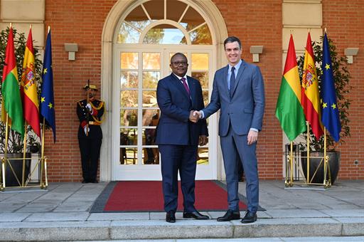 1/02/2023. President Sánchez receives the President of the Republic of Guinea Bissau. The President of the Government of Spain, Pedro Sánche...