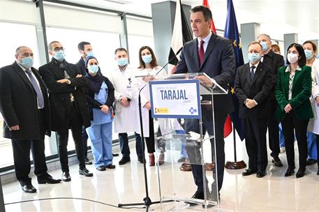 1/03/2023. Pedro S&#225;nchez inaugura el Centro de Salud Tarajal en Ceuta. El presidente del Gobierno, Pedro S&#225;nchez,durante su intervenci&#243;n en ...