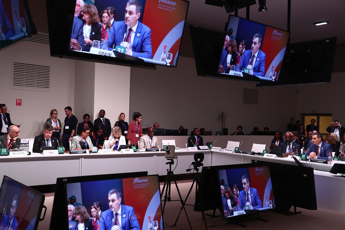 Pedro Sánchez interviene en el evento de la Alianza Internacional para la Resiliencia contra la Sequía (IDRA)