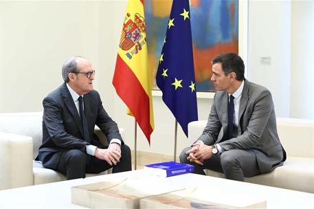 2/11/2023. Pedro S&#225;nchez se re&#250;ne con el Defensor del Pueblo, &#193;ngel Gabilondo. El presidente del Gobierno, Pedro S&#225;nchez, durante su reuni&#243;n...