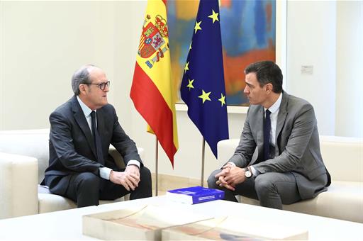 2/11/2023. Pedro Sánchez meets with the Ombudsman, Ángel Gabilondo. Meeting between the President of the Government of Spain, Pedro Sánchez,...