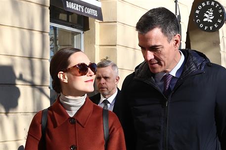 3/03/2023. Viaje del presidente del Gobierno a Finlandia. El presidente del Gobierno, Pedro S&#225;nchez, junto a la primera ministra de la Rep&#250;b...