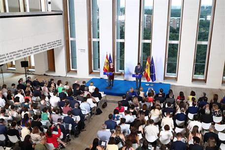 3/07/2023. Pedro S&#225;nchez preside la reuni&#243;n del Colegio de Comisarios de la Uni&#243;n Europea. Comparecencia conjunta del presidente del Gobiern...