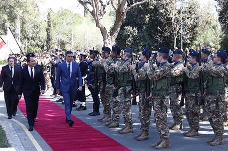 4/04/2023. Viaje del presidente del Gobierno a Chipre. El presidente del Gobierno, Pedro Sánchez, junto al presidente de la República de Chi...