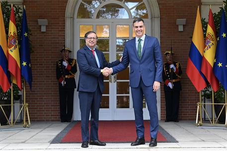 4/05/2023. Pedro S&#225;nchez recibe al presidente de Colombia, Gustavo Petro. El presidente del Gobierno, Pedro S&#225;nchez, recibe al presidente de...