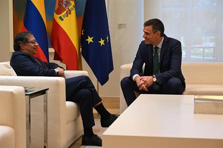 4/05/2023. Pedro Sánchez recibe al presidente de Colombia, Gustavo Petro. El presidente del Gobierno, Pedro Sánchez, y el presidente de Colo...