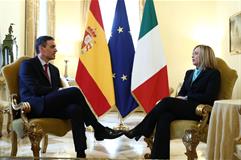 Encuentro bilateral de Pedro Sánchez con la primera ministra de la República Italiana, Giorgia Meloni