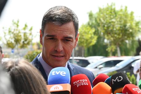5/09/2023. Pedro Sánchez visita la capilla ardiente de María Teresa Campos