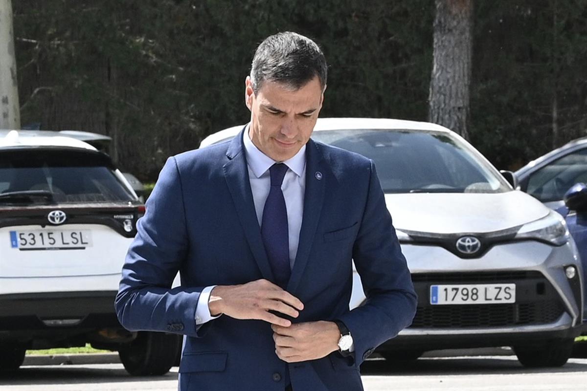 5/09/2023. Pedro Sánchez visita la capilla ardiente de María Teresa Campos