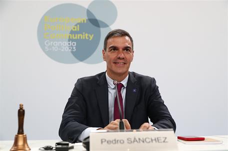 5/10/2023. Sánchez participa en la reunión de la Comunidad Política Europea. El presidente del Gobierno en funciones, Pedro Sánchez, en la r...