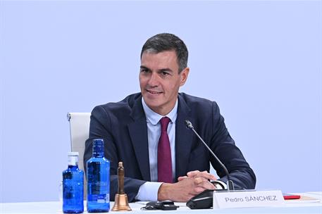 5/10/2023. Sánchez participa en la reunión de la Comunidad Política Europea. El presidente del Gobierno en funciones, Pedro Sánchez, durante...