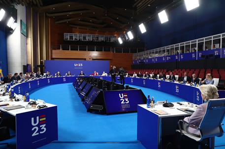 6/10/2023. Pedro S&#225;nchez participa en la Reuni&#243;n Informal del Consejo Europeo. Sesi&#243;n de trabajo de la Reuni&#243;n Informal del Consejo Europeo.