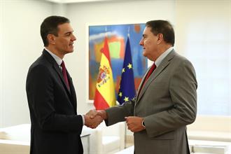 8/02/2023. Pedro Sánchez meets with the head of the Pan American Health Organisation. The President of the Government of Spain, Pedro Sánche...
