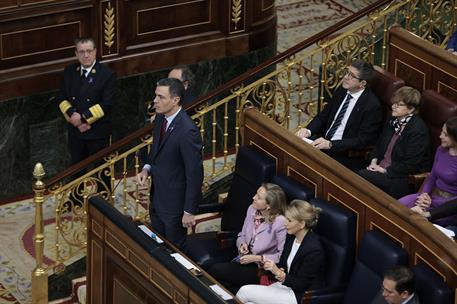 8/03/2023. Pedro Sánchez asiste a la sesión de control en el Congreso. El presidente del Gobierno, Pedro Sánchez, interviene en la sesión de...