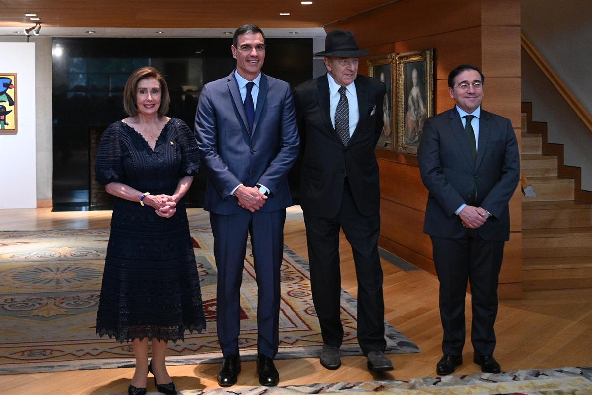 11/05/2023. Pedro Sánchez asiste a la entrega de la Gran Cruz de la Orden de Isabel la Católica a Nancy Pelosi. El presidente del Gobierno, ...