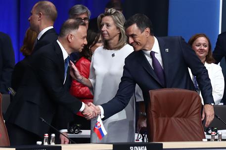 11/07/2023. Pedro Sánchez participa en la Cumbre de la OTAN celebrada en Lituania. El presidente del Gobierno, Pedro Sánchez, a su llegada a...