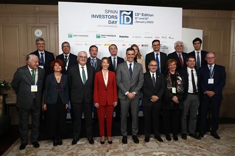 12/01/2023. Pedro Sánchez asiste al acto de clausura de la XIII Edición del Spain Investors Day. El presidente del Gobierno, Pedro Sánchez, ...