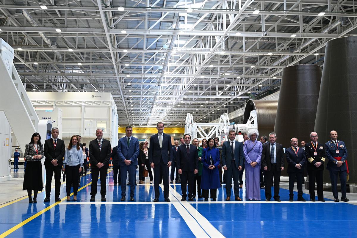 13/03/2023. Sánchez asiste al acto del centenario de Construcciones Aeronáuticas. El presidente del Gobierno, Pedro Sánchez, y los ministros...