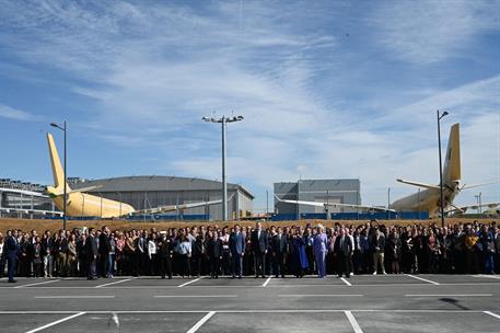 13/03/2023. Sánchez asiste al acto del centenario de Construcciones Aeronáuticas. El presidente del Gobierno, Pedro Sánchez, y los ministros...