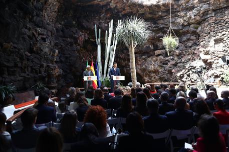 15/03/2023. Pedro Sánchez preside junto a António Costa, la 34ª Cumbre Hispano-Portuguesa. Comparecencia conjunta del presidente del Gobiern...