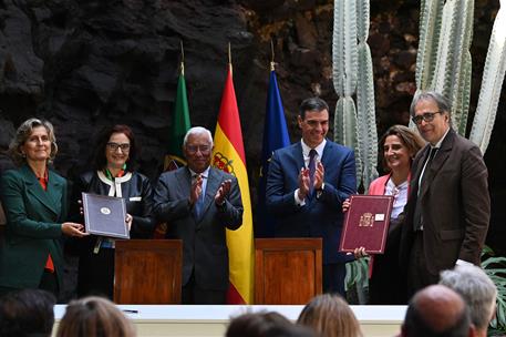 15/03/2023. Pedro S&#225;nchez preside junto a Ant&#243;nio Costa, la 34&#170; Cumbre Hispano-Portuguesa. Firma de acuerdos adoptados en el marco de la 34&#170;...