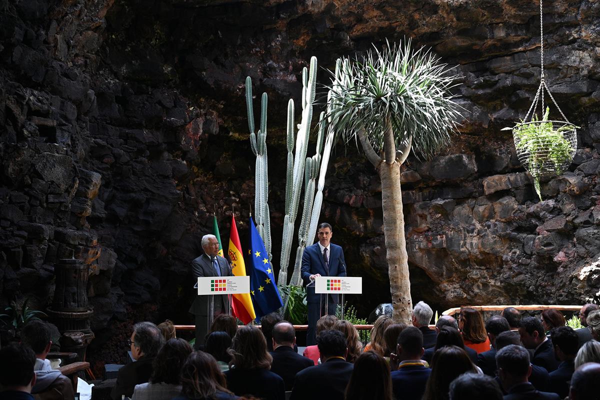 15/03/2023. Pedro Sánchez preside junto a António Costa, la 34ª Cumbre Hispano-Portuguesa. Comparecencia conjunta del presidente del Gobiern...