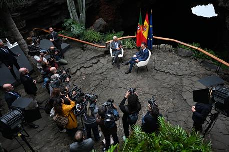 15/03/2023. Pedro S&#225;nchez preside junto a Ant&#243;nio Costa, la 34&#170; Cumbre Hispano-Portuguesa. El presidente del Gobierno, Pedro S&#225;nchez, durant...