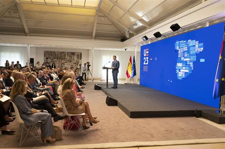 15/06/2023. Pedro S&#225;nchez presenta las prioridades de la Presidencia espa&#241;ola de la Uni&#243;n Europea. El presidente del Gobierno, Pedro S&#225;nchez...