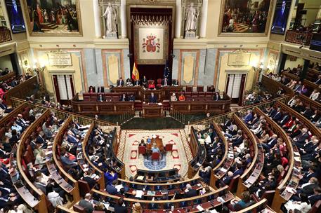 15/11/2023. Pedro Sánchez afronta la primera sesión del debate de investidura como candidato a la Presidencia del Gobierno. El presidente de...