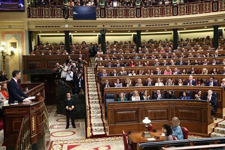 15/11/2023. Pedro S&#225;nchez afronta la primera sesi&#243;n del debate de investidura como candidato a la Presidencia del Gobierno. El presidente de...