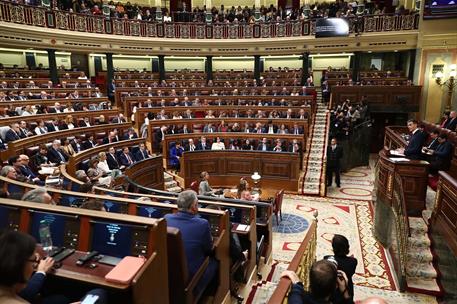 15/11/2023. Pedro S&#225;nchez afronta la primera sesi&#243;n del debate de investidura como candidato a la Presidencia del Gobierno. El presidente de...