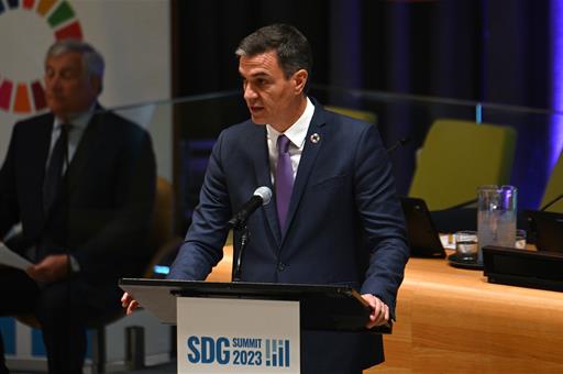 18/09/2023. Pedro Sánchez attends the Summit on Sustainable Development Goals. The acting President of the Government of Spain, Pedro Sánche...