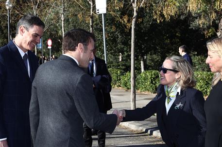 19/01/2023. XXVII Cumbre España-Francia. El presidente del Gobierno, Pedro Sánchez, y el presidente de la República Francesa, Emmanuel Macro...