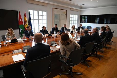 19/06/2023. Pedro S&#225;nchez recibe al rey de Jordania, Abdal&#225; II bin Al Husein. El presidente del Gobierno, Pedro S&#225;nchez, y el rey de Jordani...