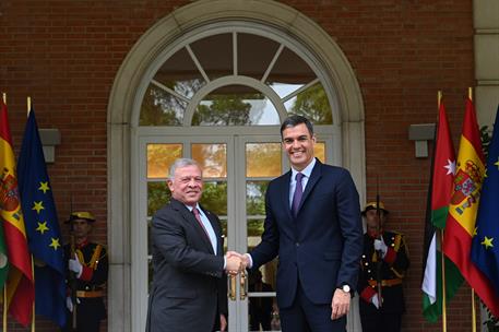 19/06/2023. Pedro Sánchez receives the King of Jordan, Abdullah II bin Al-Hussein. The President of the Government of Spain, Pedro Sánchez, ...