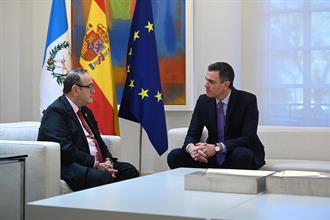 20/01/2023. Pedro Sánchez meets with the President of Guatemala. Meeting between the President of the Government of Spain, Pedro Sánchez, an...