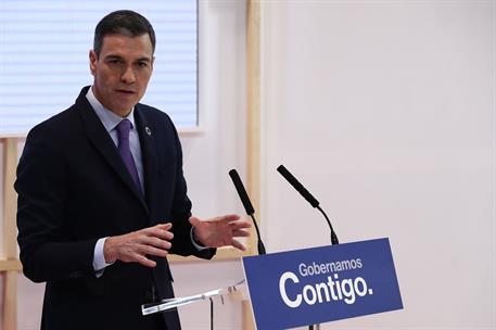 20/01/2023. Pedro S&#225;nchez visita la 43&#170; edici&#243;n de la Feria Internacional de Turismo (FITUR). El presidente del Gobierno, Pedro S&#225;nchez, dur...