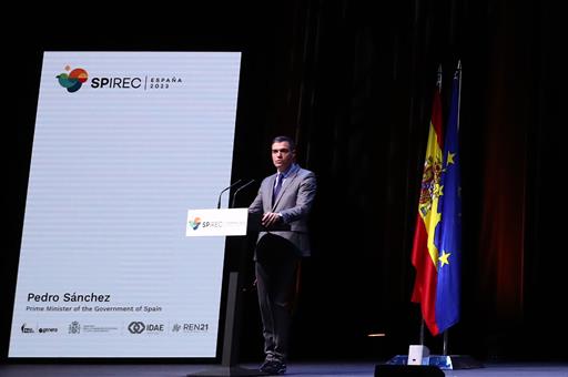 20/02/2023. Pedro Sánchez takes part in the International Renewable Energy Conference (SPIREC 23). The President of the Government of Spain,...