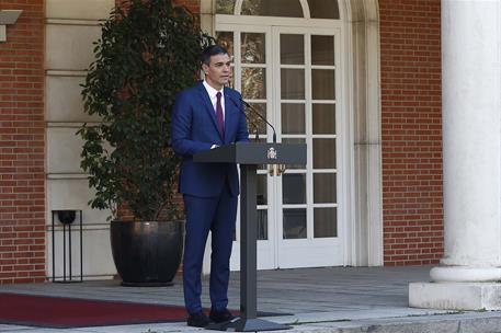 20/11/2023. Declaraci&#243;n institucional del presidente del Gobierno, Pedro S&#225;nchez. El presidente del Gobierno, Pedro S&#225;nchez, realiza una dec...