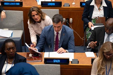 21/09/2023. Pedro S&#225;nchez interviene en la reuni&#243;n del Consejo de Seguridad de Naciones Unidas. El presidente del Gobierno en funciones, Ped...