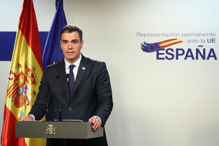 24/03/2023. Pedro Sánchez asiste a la reunión del Consejo Europeo. Segunda jornada. El presidente del Gobierno, Pedro Sánchez, ha explicado ...