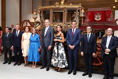 25/07/2023. Pedro Sánchez interviene en la inauguración de la Galería de las Colecciones Reales. El presidente del Gobierno y SS.MM. los Rey...